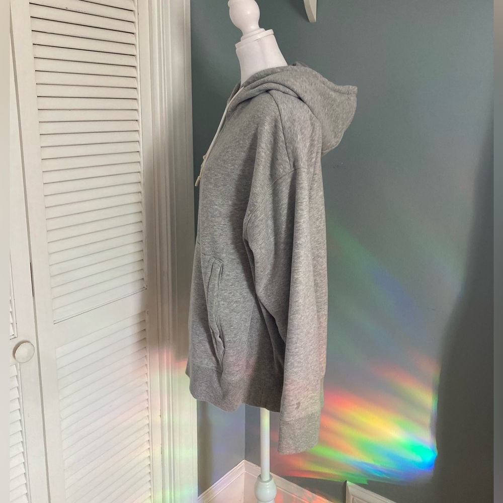 Soft Cotton Fleece-Lined Hooded Sweatshirt Pullover - Picture 4 of 10